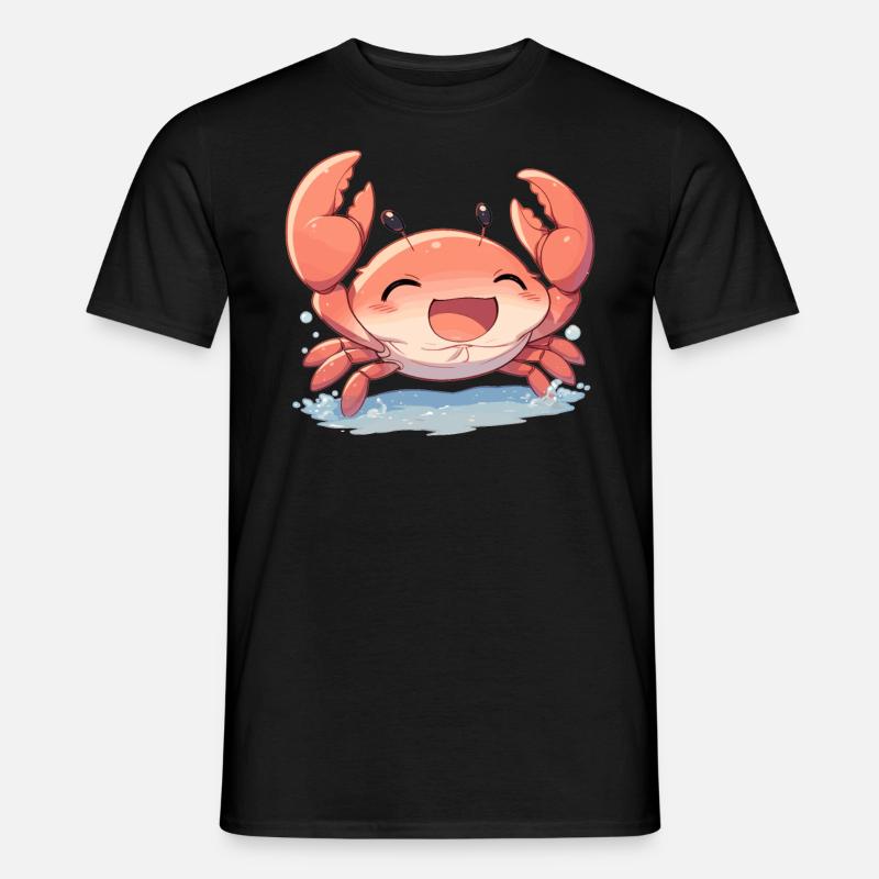 Krabbe Krabben - Männer T-Shirt - Schwarz