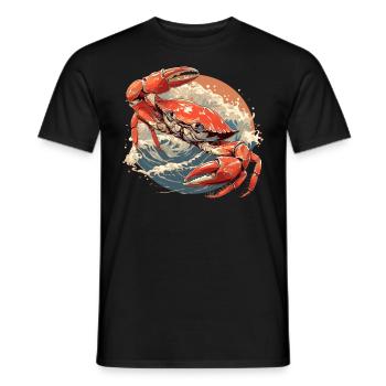 Crab Crab - Men's T-Shirt - black - Front - AI Model Male 178 light (178cm)
