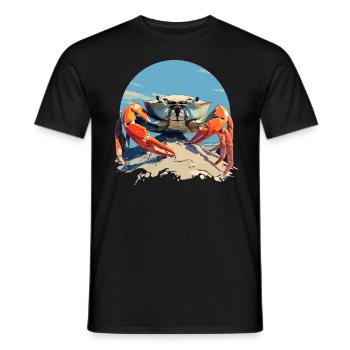 Crab Crab - Men's T-Shirt - black - Front - AI Model Male 178 light (178cm)