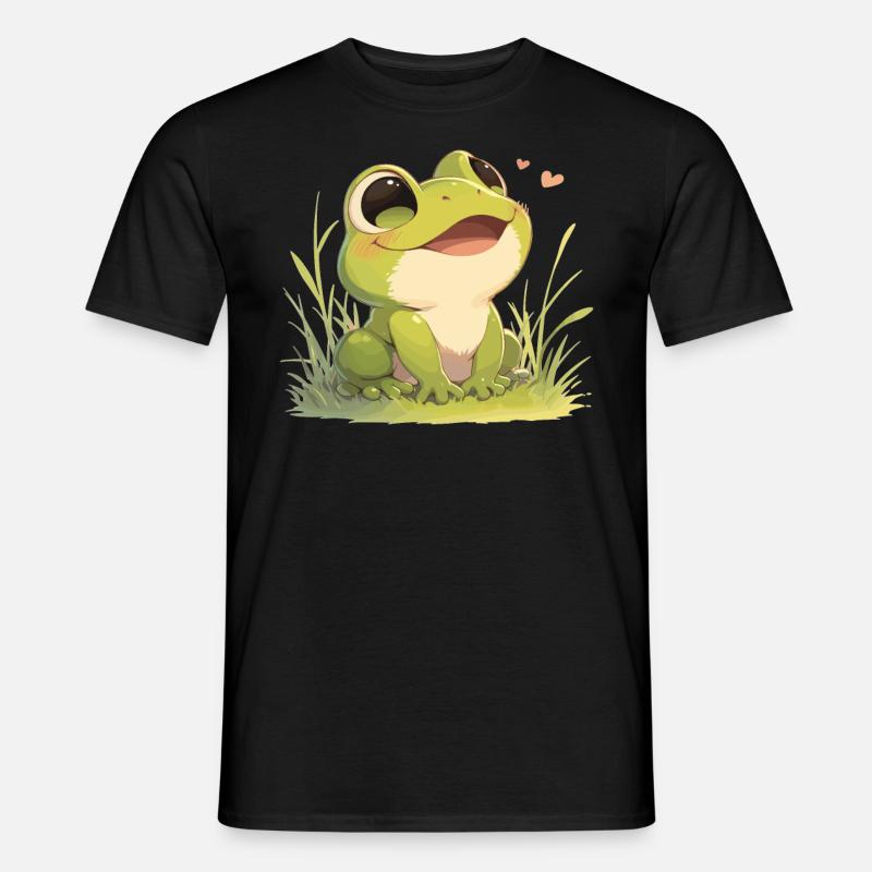 Frosch Frösche - Männer T-Shirt - Schwarz