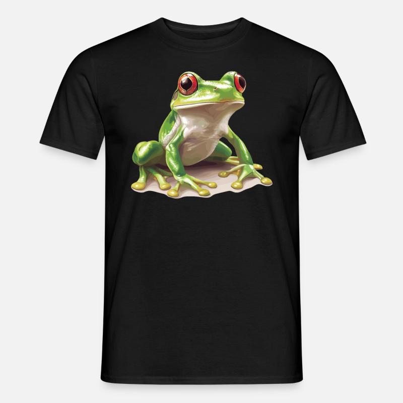 Frosch Frösche - Männer T-Shirt - Schwarz