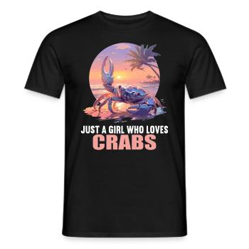 Crab Crab - Men's T-Shirt - black - Front - AI Model Male 178 light (178cm)