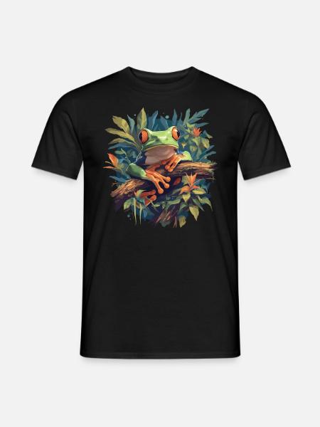 Frosch Frösche - Männer T-Shirt - Schwarz