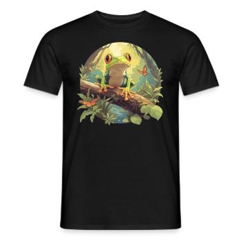 Grenouilles Grenouilles - T-shirt homme - noir - Devant - AI Model Male 178 light (178cm)