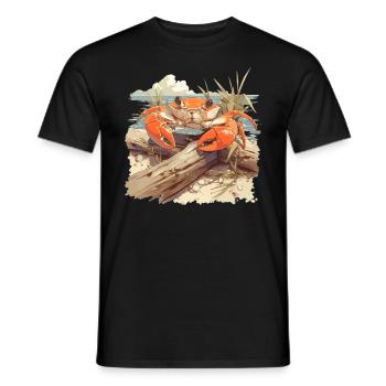 Crab Crab - Men's T-Shirt - black - Front - AI Model Male 178 light (178cm)