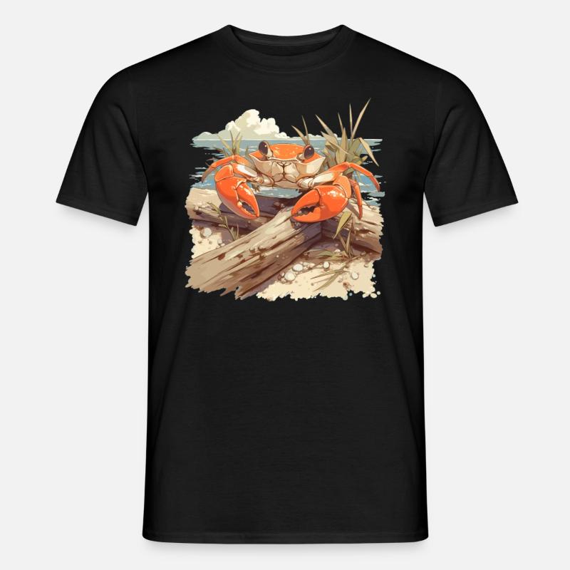 Krabbe Krabben - Männer T-Shirt - Schwarz