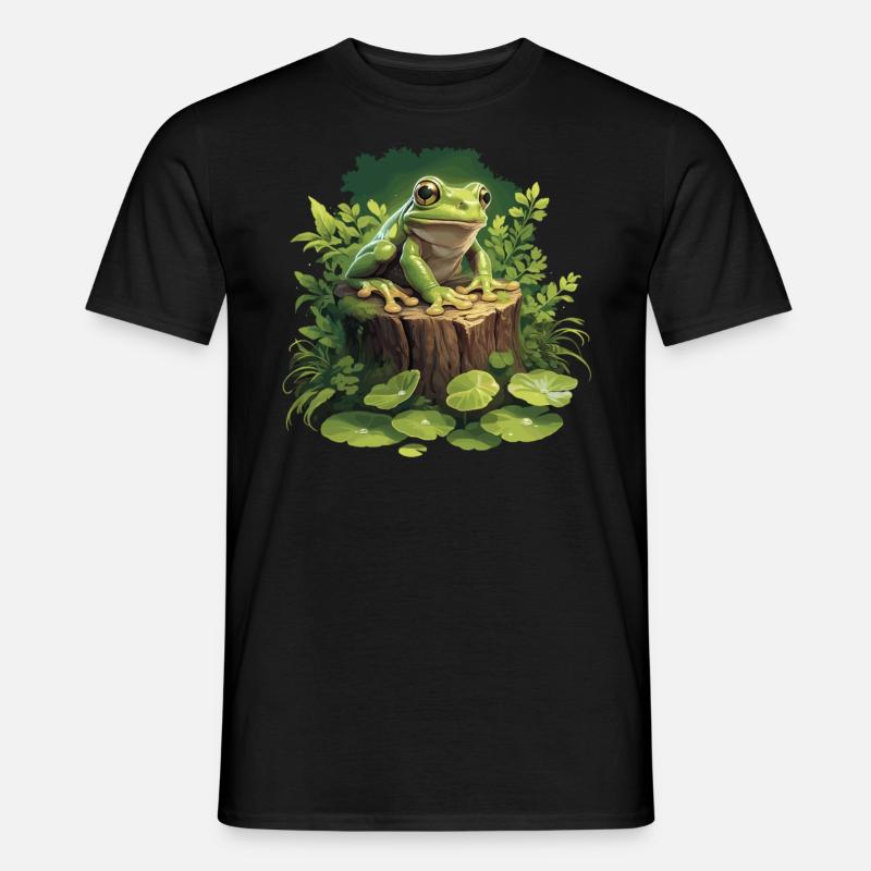 Frosch Frösche - Männer T-Shirt - Schwarz