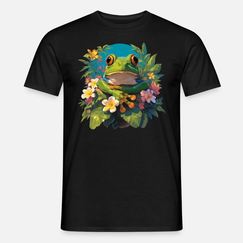 Frosch Frösche - Männer T-Shirt - Schwarz
