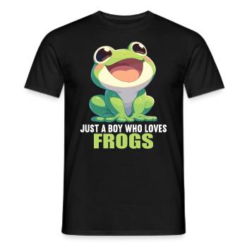 Frosch Frösche - Männer T-Shirt - Schwarz - Vorne - AI Model Male 178 light (178cm)