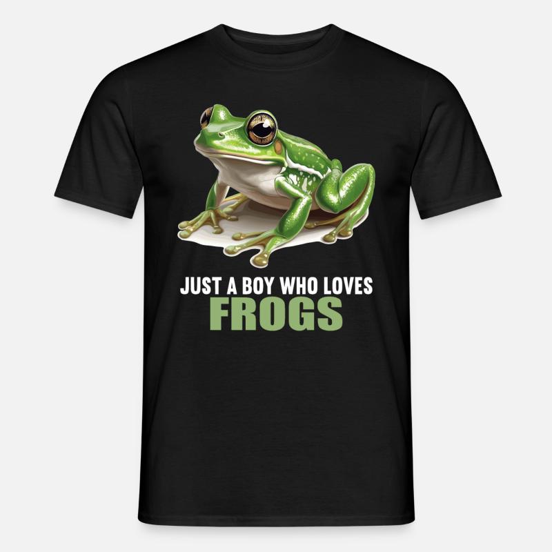 Frosch Frösche - Männer T-Shirt - Schwarz
