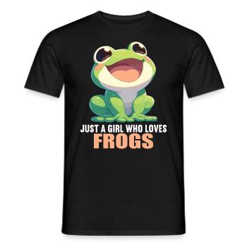 Frosch Frösche - Männer T-Shirt - Schwarz - Vorne - AI Model Male 178 light (178cm)