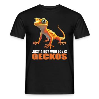 Geckos Gecko - Männer T-Shirt - Schwarz - Vorne - AI Model Male 178 light (178cm)