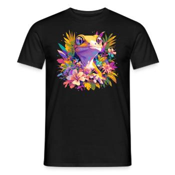 Geckos Gecko - Männer T-Shirt - Schwarz - Vorne - AI Model Male 178 light (178cm)