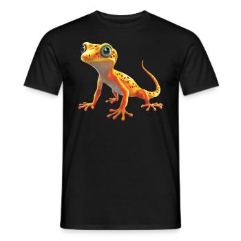 Geckos Gecko - Männer T-Shirt - Schwarz - Vorne - AI Model Male 178 light (178cm)