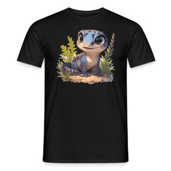 Geckos Gecko - Männer T-Shirt - Schwarz - Vorne - AI Model Male 178 light (178cm)