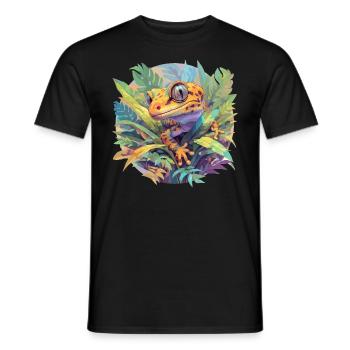 Geckos Gecko - Männer T-Shirt - Schwarz - Vorne - AI Model Male 178 light (178cm)