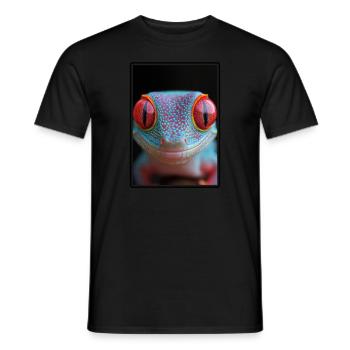 Geckos Gecko - Männer T-Shirt - Schwarz - Vorne - AI Model Male 178 light (178cm)