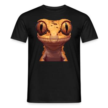 Geckos Gecko - Männer T-Shirt - Schwarz - Vorne - AI Model Male 178 light (178cm)
