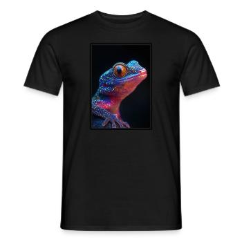 Geckos Gecko - Männer T-Shirt - Schwarz - Vorne - AI Model Male 178 light (178cm)