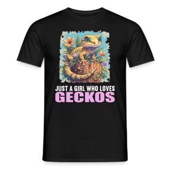 Geckos Gecko - Männer T-Shirt - Schwarz - Vorne - AI Model Male 178 light (178cm)