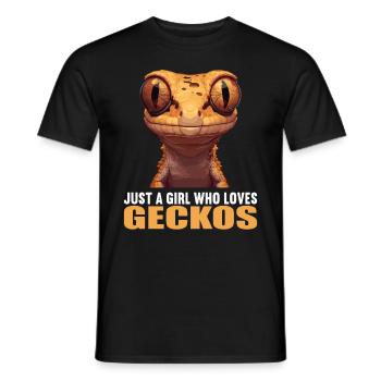 Geckos Gecko - Männer T-Shirt - Schwarz - Vorne - AI Model Male 178 light (178cm)