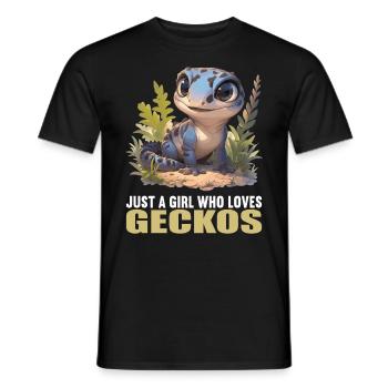 Geckos Gecko - Männer T-Shirt - Schwarz - Vorne - AI Model Male 178 light (178cm)