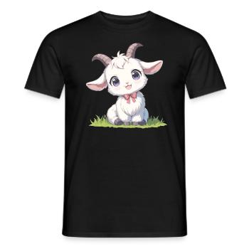 Ziegen Ziege - Männer T-Shirt - Schwarz - Vorne - AI Model Male 178 light (178cm)