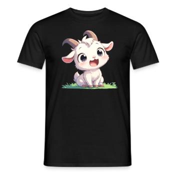 Ziegen Ziege - Männer T-Shirt - Schwarz - Vorne - AI Model Male 178 light (178cm)