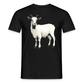 Ziegen Ziege - Männer T-Shirt - Schwarz - Vorne - AI Model Male 178 light (178cm)