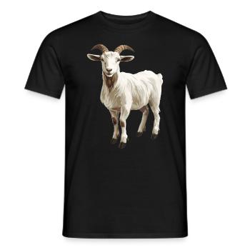 Ziegen Ziege - Männer T-Shirt - Schwarz - Vorne - AI Model Male 178 light (178cm)