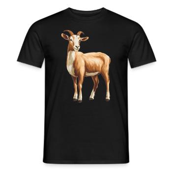 Chèvres chèvre - T-shirt homme - noir - Devant - AI Model Male 178 light (178cm)
