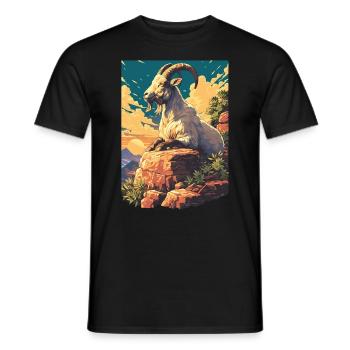 Ziegen Ziege - Männer T-Shirt - Schwarz - Vorne - AI Model Male 178 light (178cm)