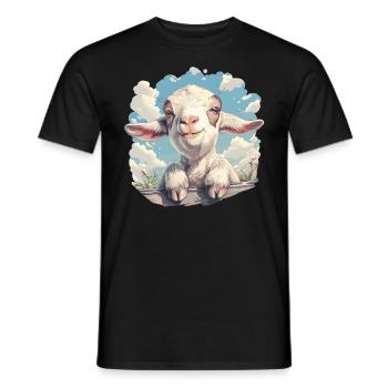 Ziegen Ziege - Männer T-Shirt - Schwarz - Vorne - AI Model Male 178 light (178cm)