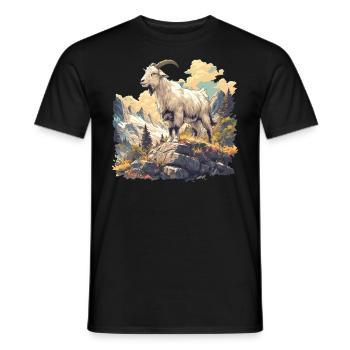 Ziegen Ziege - Männer T-Shirt - Schwarz - Vorne - AI Model Male 178 light (178cm)