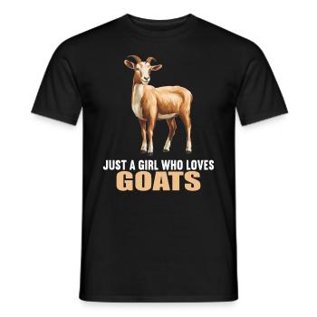 Ziegen Ziege - Männer T-Shirt - Schwarz - Vorne - AI Model Male 178 light (178cm)