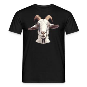 Ziegen Ziege - Männer T-Shirt - Schwarz - Vorne - AI Model Male 178 light (178cm)