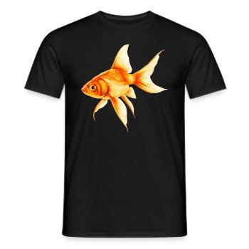 poisson rouge - T-shirt homme - noir - Devant - AI Model Male 178 light (178cm)