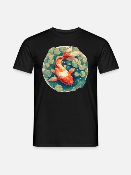 poisson rouge - T-shirt homme - noir