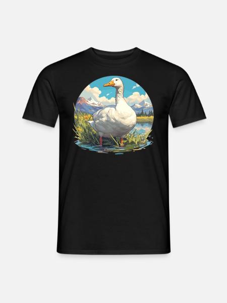 Gänse Gans - Männer T-Shirt - Schwarz