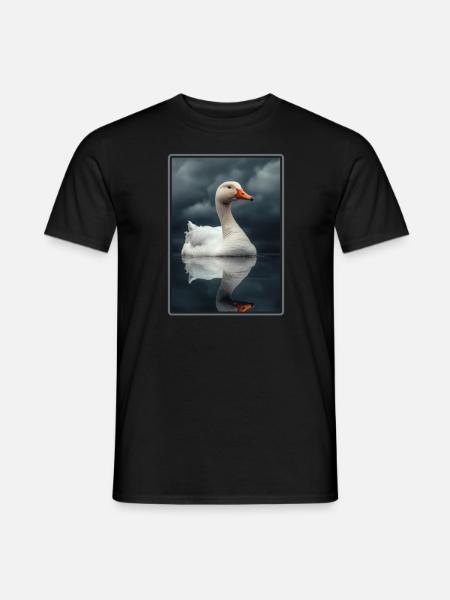 geese goose - Men's T-Shirt - black