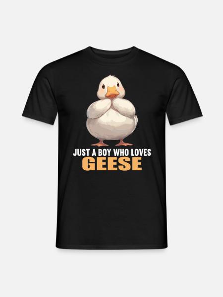 geese goose - Men's T-Shirt - black