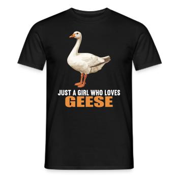 geese goose - Men's T-Shirt - black - Front - AI Model Male 178 light (178cm)