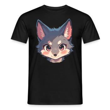 Gray Foxes Gray Fox - Men's T-Shirt - black - Front - AI Model Male 178 light (178cm)