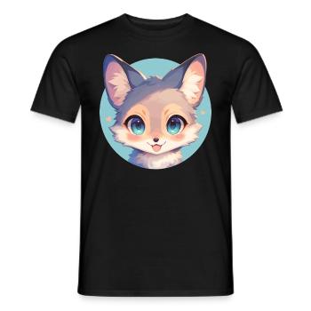 Gray Foxes Gray Fox - Men's T-Shirt - black - Front - AI Model Male 178 light (178cm)
