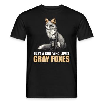 Gray foxes Gray fox - Men's T-Shirt - black - Front - AI Model Male 178 light (178cm)