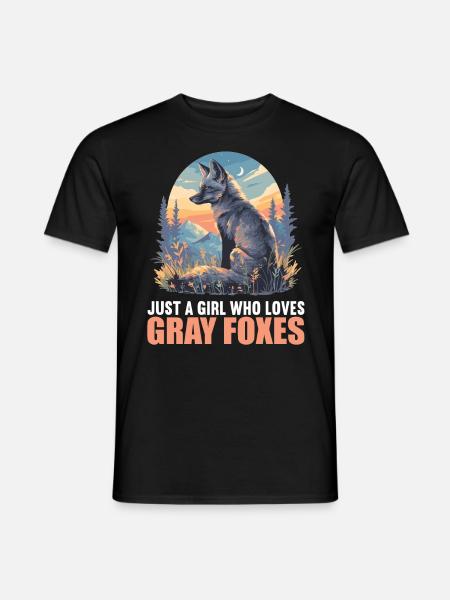Gray foxes Gray fox - Men's T-Shirt - black