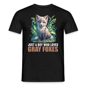 Gray Foxes Gray Fox - Men's T-Shirt - black - Front - AI Model Male 178 light (178cm)