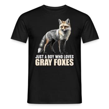 Gray foxes Gray fox - Men's T-Shirt - black - Front - AI Model Male 178 light (178cm)