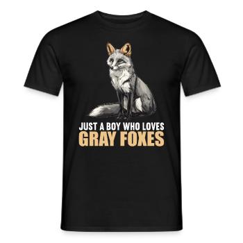 Gray Foxes Gray Fox - Men's T-Shirt - black - Front - AI Model Male 178 light (178cm)