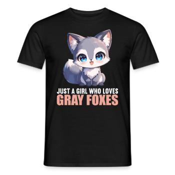 Gray Foxes Gray Fox - Men's T-Shirt - black - Front - AI Model Male 178 light (178cm)